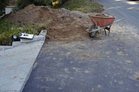 wheelbarrow in the street
